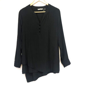 Soft Surroundings Top Small Tunic Asymmetrical Lagenlook Minimal Career Capsule